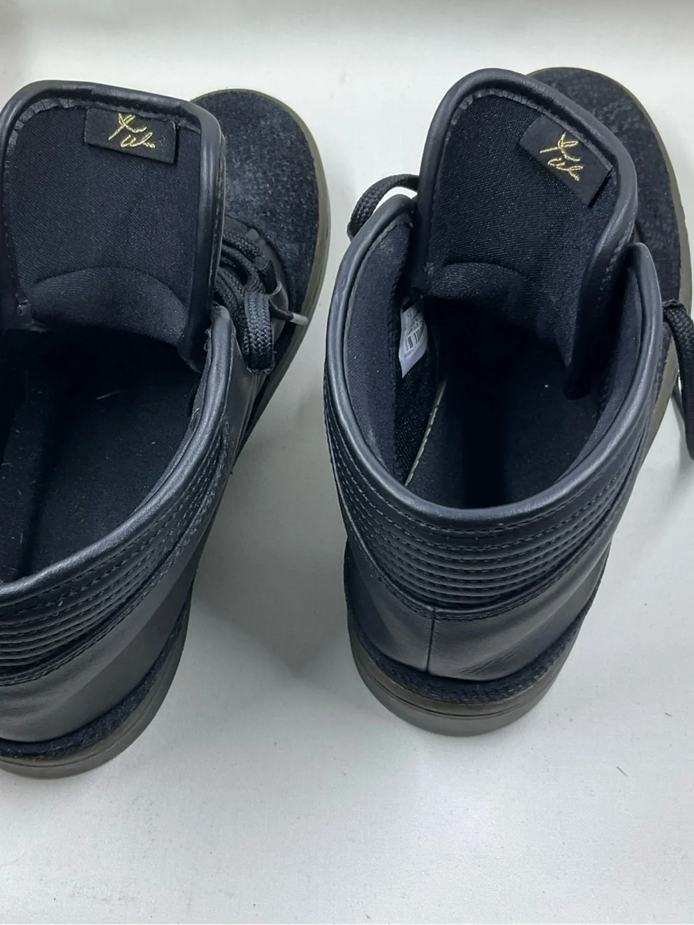 Jordan Men’s Black and Gum Mid-Top Sneakers